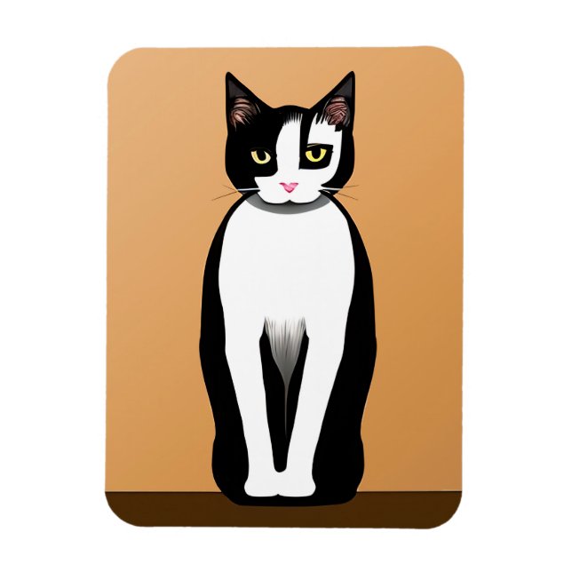 Ímã Meio século preto e branco moderno (Vertical)