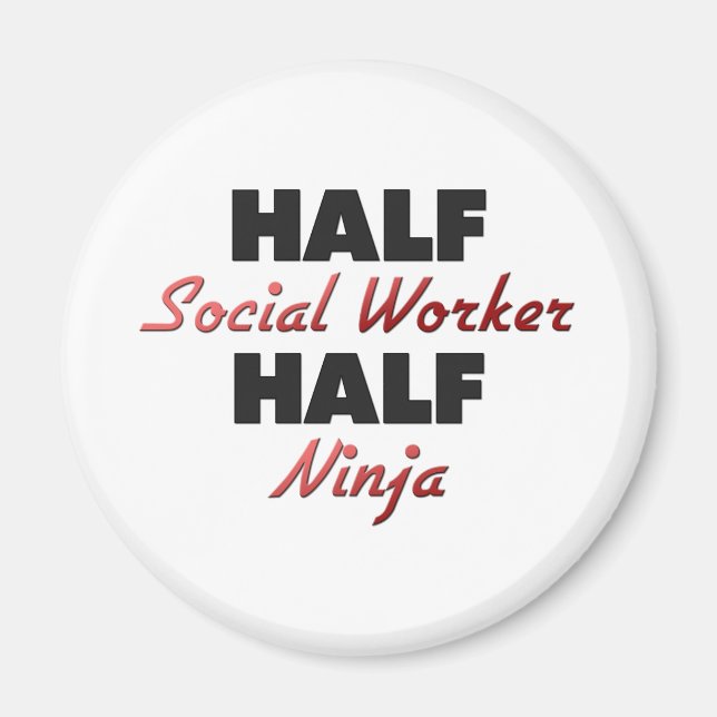 Imã Meio trabalhador social Half Ninja (Frente)