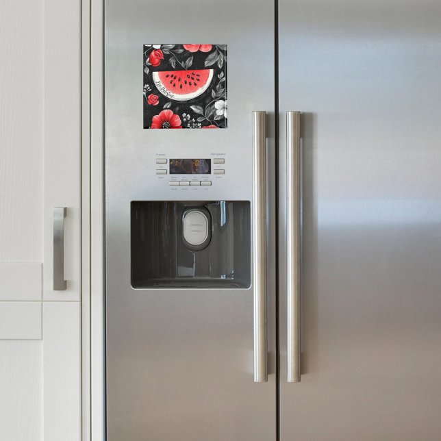 Imã Melancia da Palestina Livre (Free Palestine Watermelon Square Magnet)