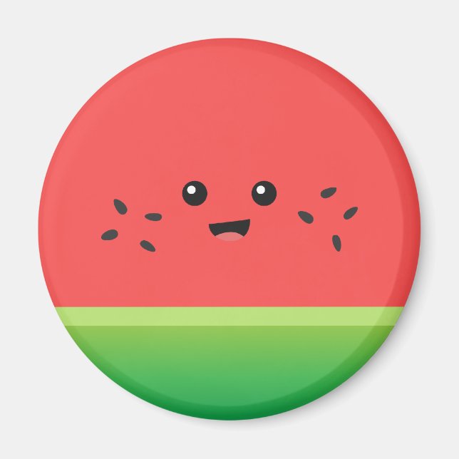 Imã Melancia Fofa, Feliz e Alegre (Frente)