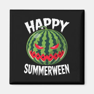 Imã Melancia Jackolanterna no Verão Halloween Sum Feli