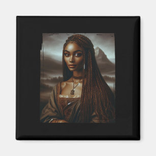 Imã Melanin Black History Mês Afro Queen Mona Lisa F