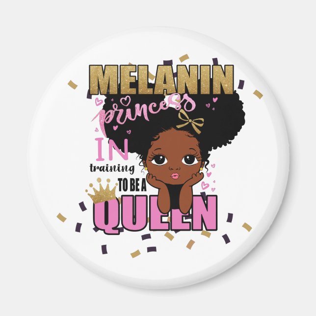 Imã Melanin Princess Training To Be Queen Lilibet Gift (Frente)