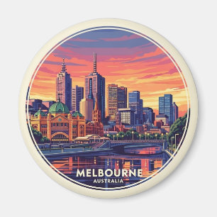 Imã Melbourne Austrália Paisagem Urbana Viagem