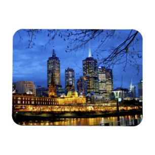 Ímã Melbourne, Austrália. Uma visão noturna do