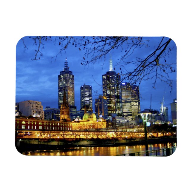 Ímã Melbourne, Austrália. Uma visão noturna do (Horizontal)