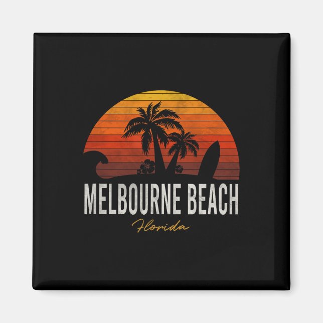 Imã Melbourne Beach Flórida Fl Palms Surf de Vacinação (Frente)