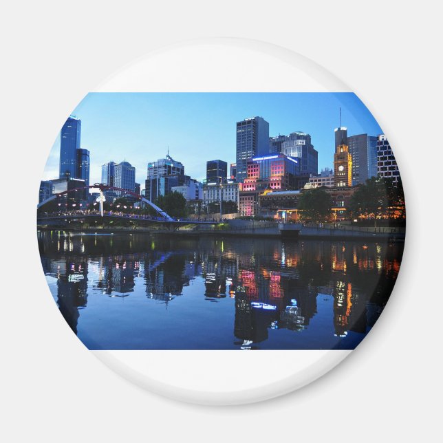 Imã Melbourne Sunset Skyline (Frente)
