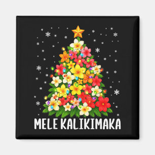 Imã Mele Kalikimaka Árvore de Natal Havaiano Floral Pj