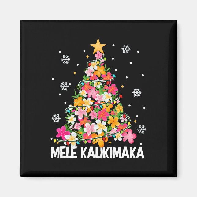 Imã Mele Kalikimaka Havaí Natal Gir (Frente)