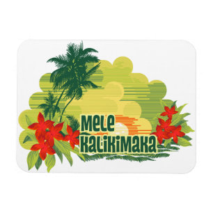 Ímã Mele Kalikimaka Ilha Tropical Natal