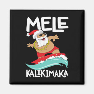 Imã Mele Kalikimaka Natal havaiano Surfing no Havaí