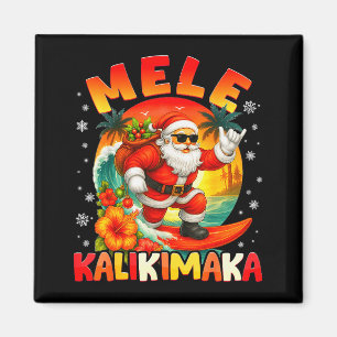 Imã Mele Kalikimaka Santa Rock On Havaí Natal Xma