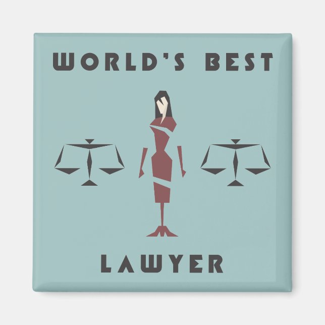 Imã Melhor Advogada do Mundo das Mulheres Geométricas (Frente)