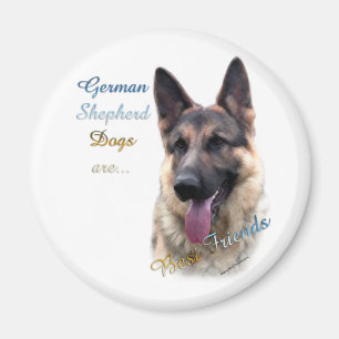 Imã Melhor amigo 2 do cão de german shepherd - ímã