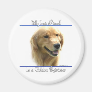 Imã Melhor amigo do ouro Retriever 2 - Magnet