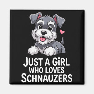 Imã Melhor Arte de Schnauzer Para Mulheres Meninas Cri