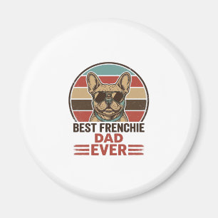 Imã Melhor Camisa Vintage de Bulldog do Papai Francês