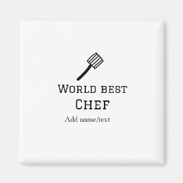 Imã Melhor chef do mundo adicionar nome texto cozinhar