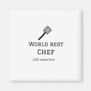 Imã Melhor chef do mundo adicionar nome texto cozinhar