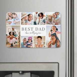 Ímã Melhor Colagem de Fotos do Papai