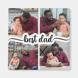 Imã Melhor Colagem de Fotos Personalizada do Pai 4