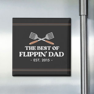 Imã Melhor Espátula de Papai Flippin Engraçado Retro 