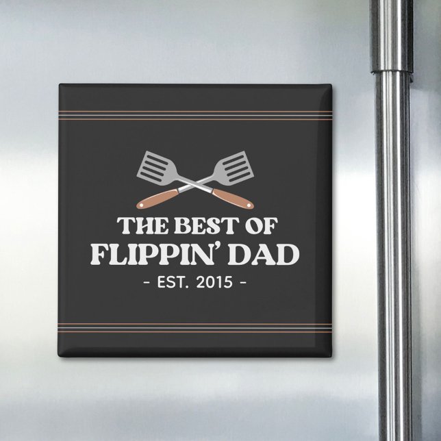 Imã Melhor Espátula de Papai Flippin Engraçado Retro  (In situ)