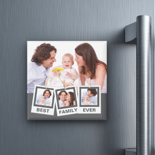 Imã Melhor Família de Sempre Colagem de 4 Fotos Person