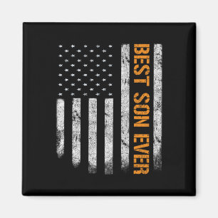 Imã Melhor Filho de Sempre Bandeira Americana Dia dos