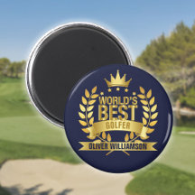 Melhor Golfista do Mundo Azul Marinho e Dourado 5 
