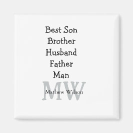 Imã Melhor homem filho marido pai aspas adiciona texto