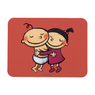 Ímã Melhor Hugging de Amigos