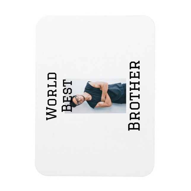 Ímã Melhor irmão do mundo adiciona nome texto esportes (Vertical)