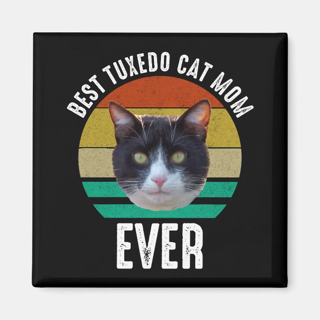 Imã Melhor Mãe De Gato Tuxedo (Frente)