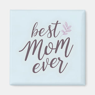 Imã Melhor Mãe de Sempre - Caligrafia no Sky Blue