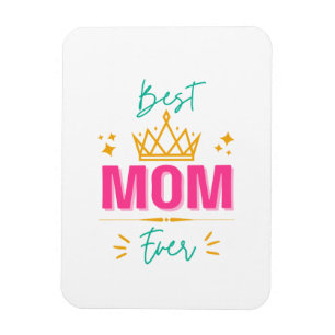 Ímã Melhor Mãe de sempre com Coroa - Presente Real par