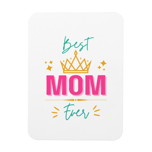 Ímã Melhor Mãe de sempre com Coroa - Presente Real par (Vertical)