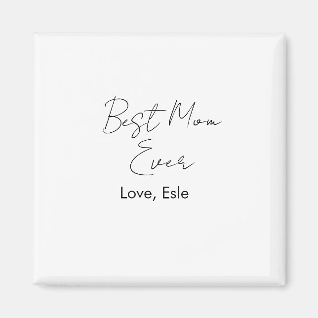 Imã melhor mãe de sempre dia das mães nome data simple (Frente)