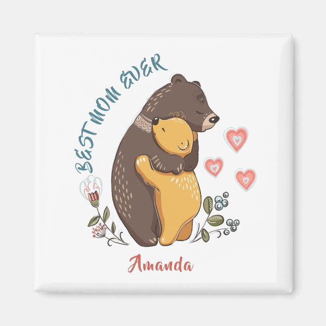 Imã Melhor mãe do Magnet, presente personalizado do di (Frente)