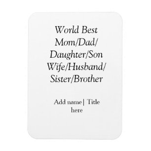 Ímã Melhor mãe do mundo marido esposa pai filha filho