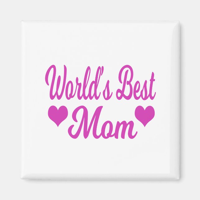 Imã Melhor Mãe do Mundo Rosa (Frente)