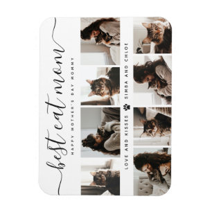 Ímã Melhor Mãe Gato: Foto de Gato de Dia de as mães Pe