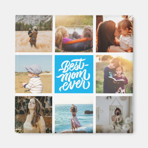 Imã Melhor Mãe Já Personalizada Colagem de Fotografi
