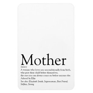 Ímã Melhor Mãe, Mamãe, Definição de Mãe