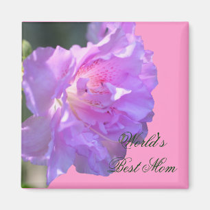 Imã Melhor Mãe Rosa Azalea Flor Magnet