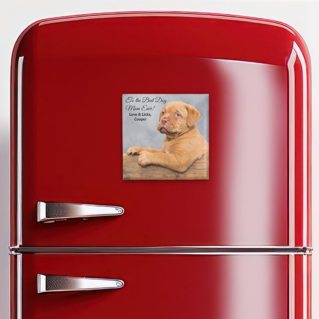 Imã Melhor Mama de Cachorros Nunca Personalizável (Criador carregado)