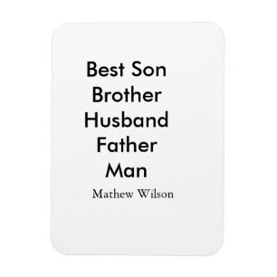 Ímã Melhor marido pai filho quotes adicionar nome text