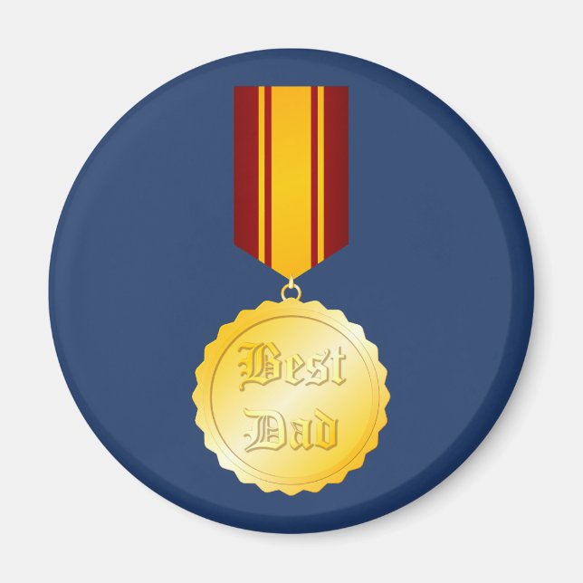 Imã Melhor Medalha de Pai Brooch Dia do Pai (Frente)