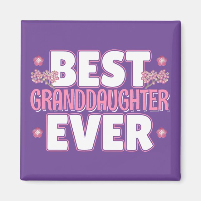 Imã Melhor neta de sempre - Flores de Cereja (Frente)